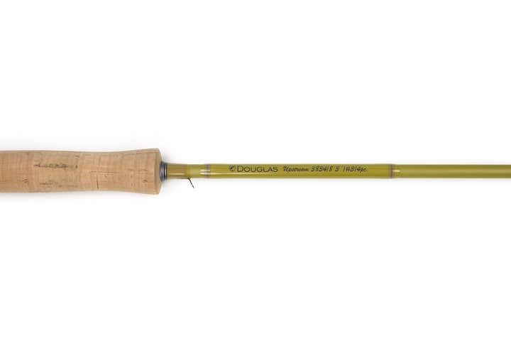 Blank and model marking detail on a Douglas Upstream fly rod