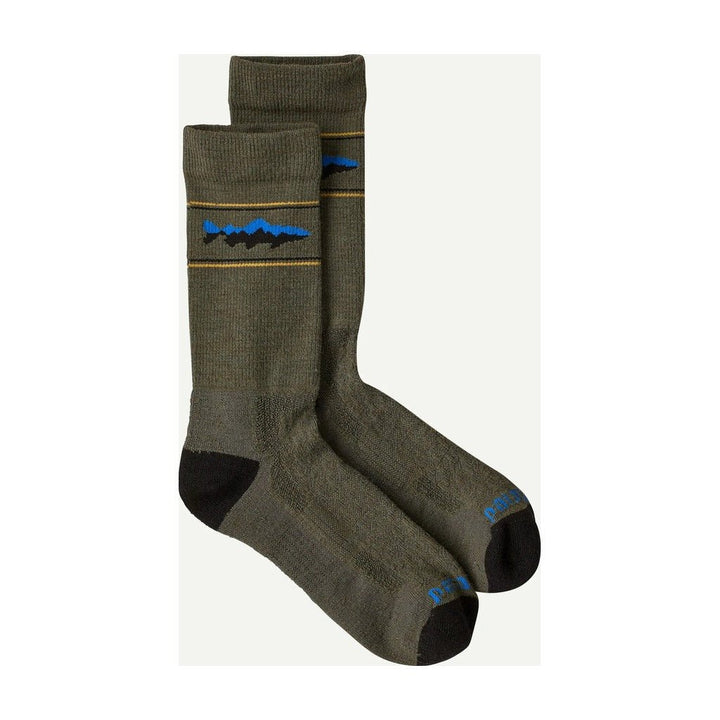 Patagonia Merino Wool Blend Crew Socks - Mountain Trout: Basin Green
