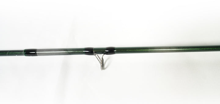 Snake guide and wrap detail on a Douglas DXF Gen 2 fly rod blank