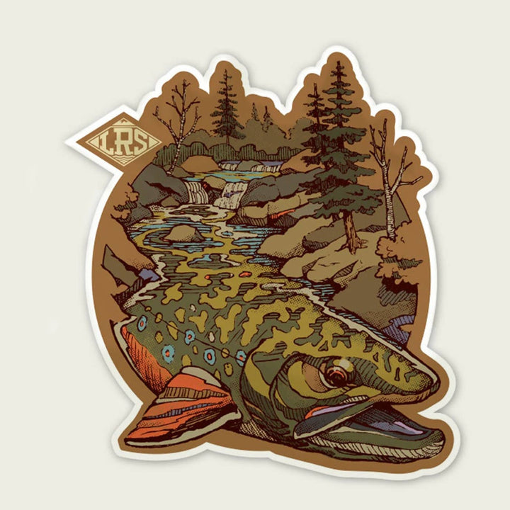 Lakes Rivers Streams Decal - Brook Trout Waters