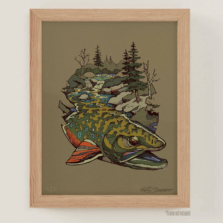 Lakes Rivers Streams Trout Waters Print - Brook Trout Waters