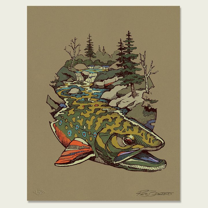 Lakes Rivers Streams Trout Waters Print - Brook Trout Waters