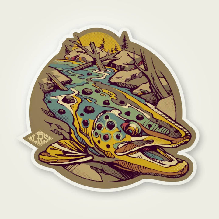 Lakes Rivers Streams Decal - Brown Trout Waters