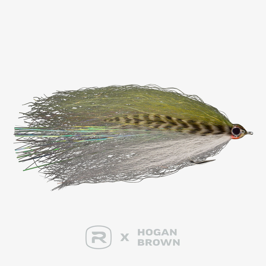 RIO's Hogan AP Baitfish, Natural — olive over white all-purpose baitfish streamer