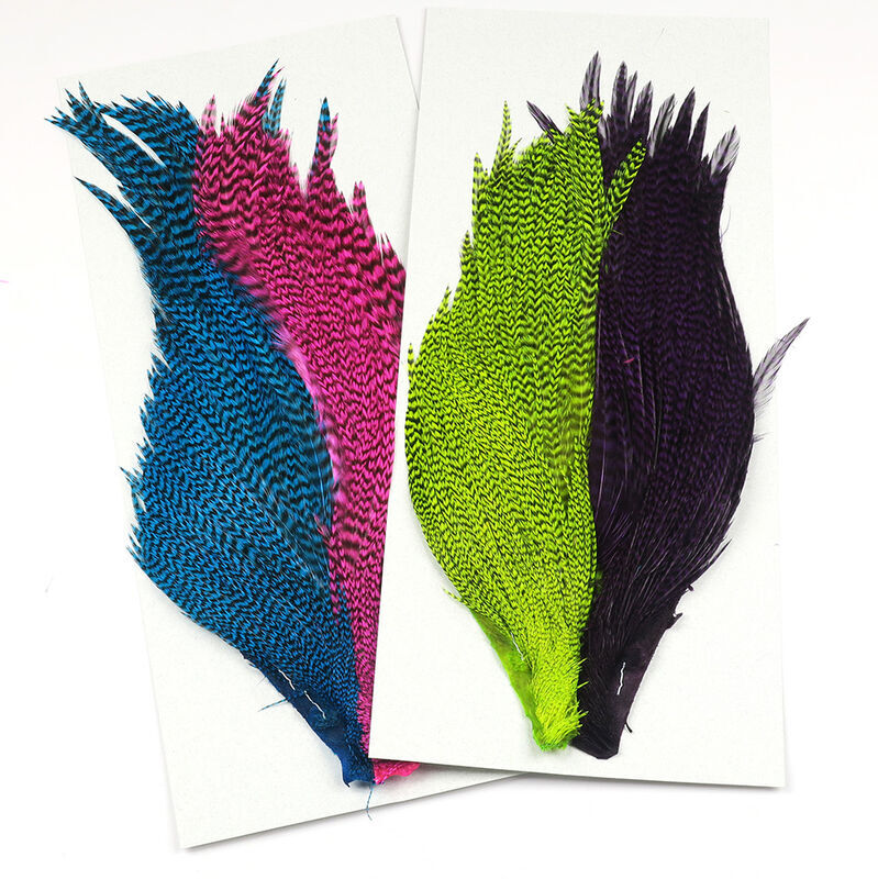 Keough Tyers 4 Color Dyed Grizzly Salmon Steelhead Starter Cape Set