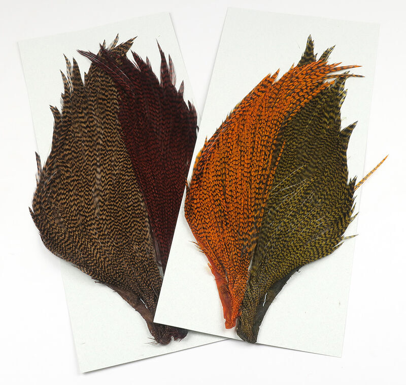 Keough Tyers 4 Color Dyed Grizzly Trout Streamer Starter Cape Set