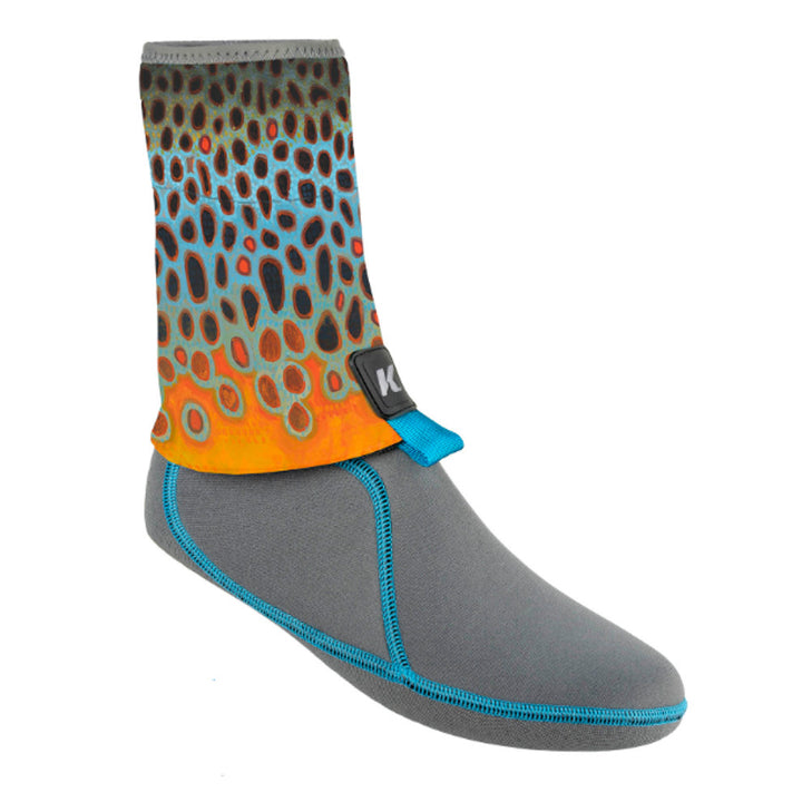 Korkers I-Drain Neoprene Wading Sock, DeYoung Brown Flank, 3.5mm