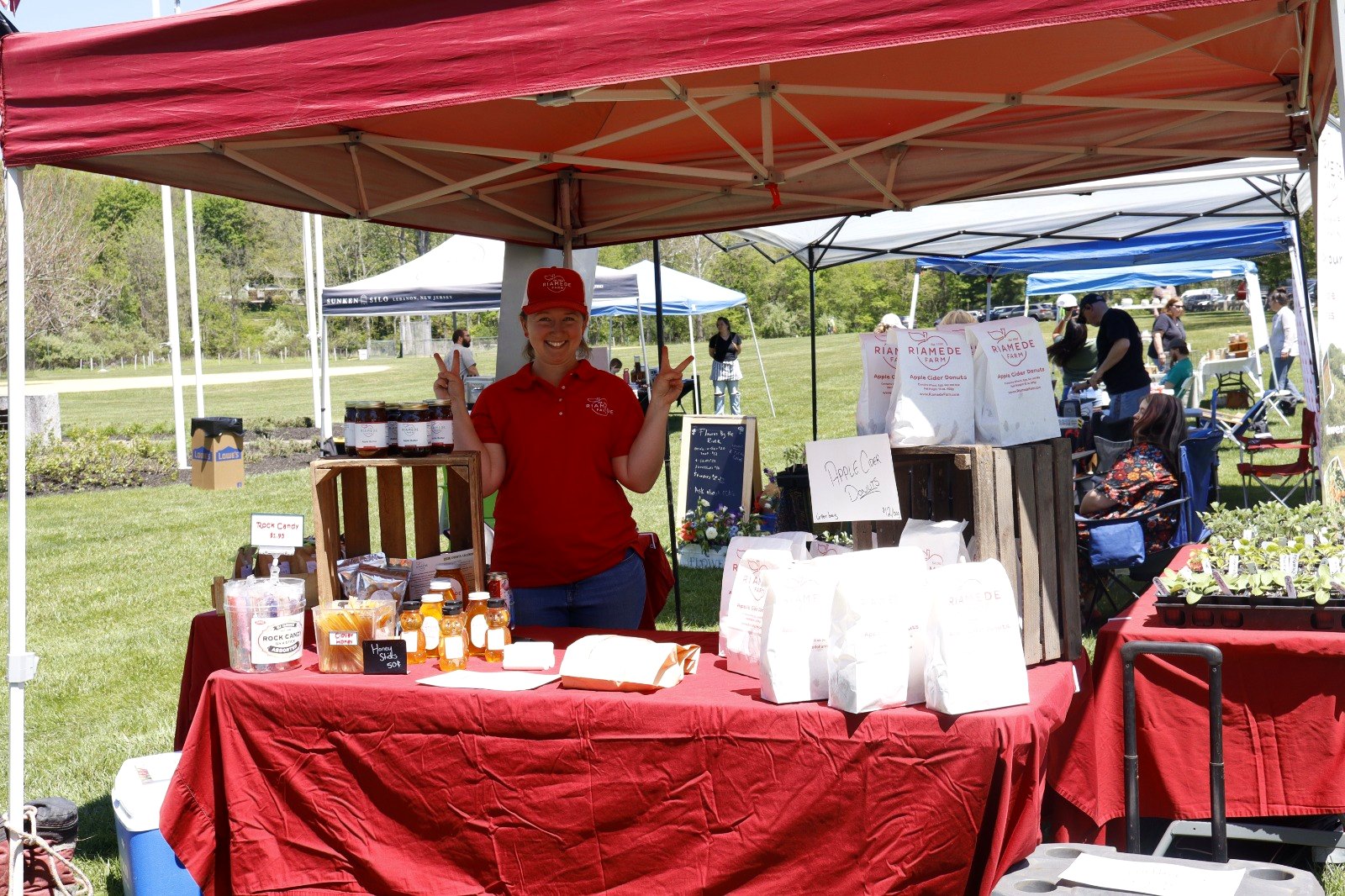 Local honey and preserves vendor at Trout Fest