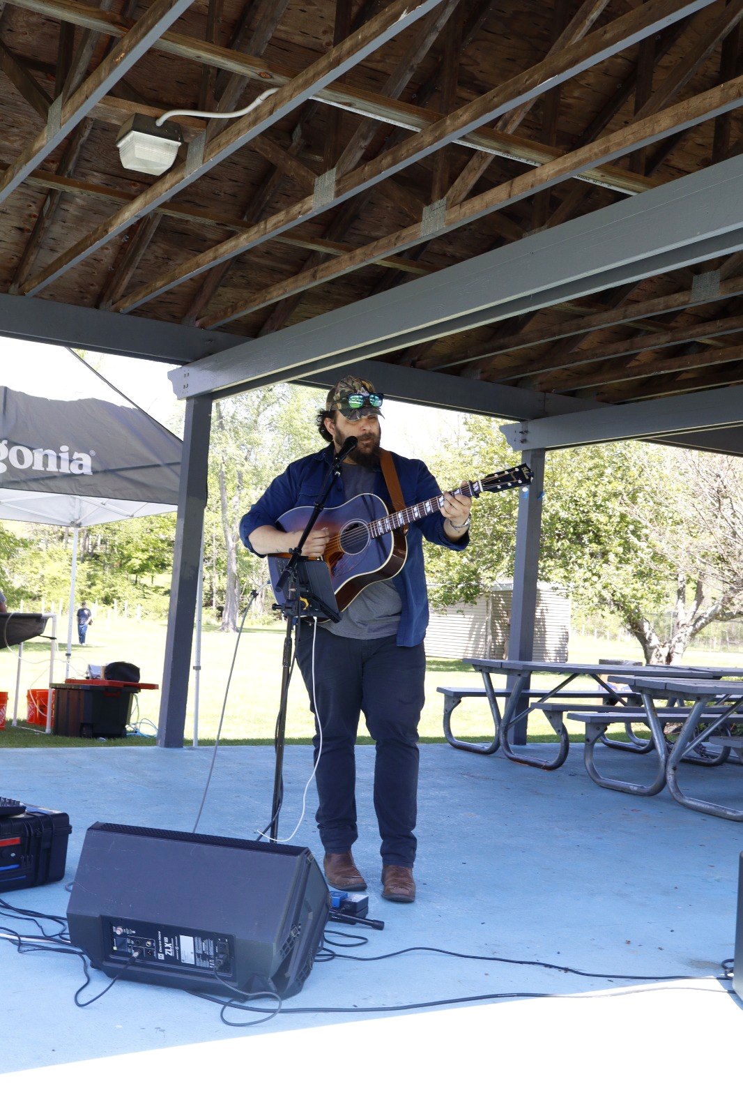 Live music on the pavilion stage at Trout Fest